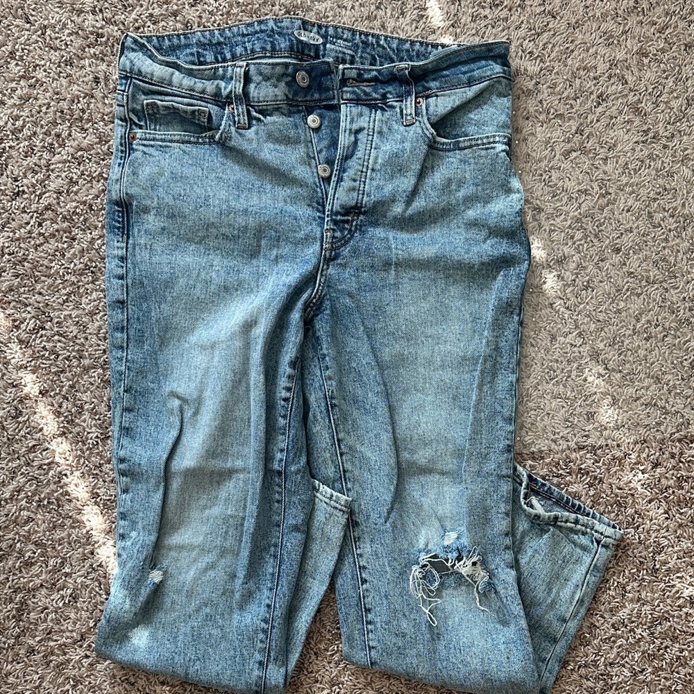 Old Navy Light Blue Boyfriend Jeans size 10